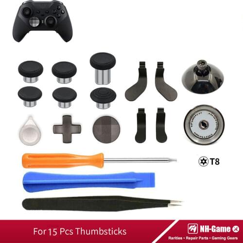 Free Shipping Metal Thumbstick For Xbox One Elite Series 2 Gamepad Swap Thumb Grips Analog Stick D-Pad & Bumper Trigger Button
