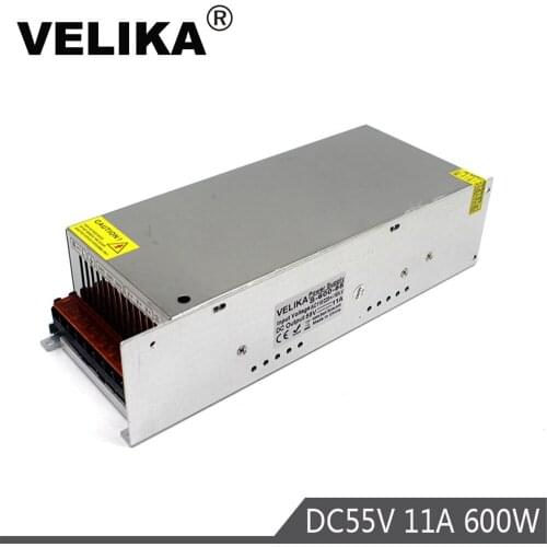 Switch Power Supply DC 55V 11A 600W Driver Transformer 220V AC to DC55V Power supplies for CCTV 3D Printer Stepper Motors CNC