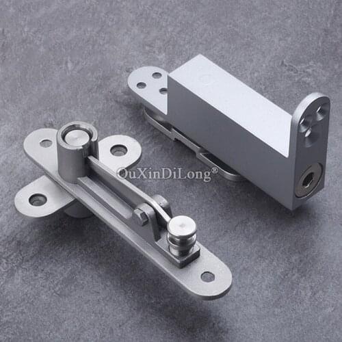 Fast Shipping 2Sets Heavy Duty Door Pivot Hinges 360° Rotation Hidden Buffer Rebound Soft Close Door Hinges Install Up and Down