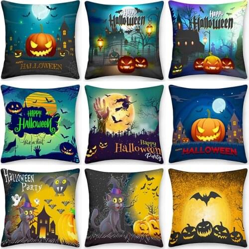Halloween Pillowcase Decorative Sofa Cushion Case Bed Pillow Cover Home Decor Car Cushion Cover Pumpkin Pillow Case 45*45cm