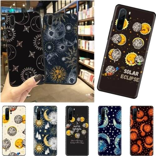 Funny Sun Moon Phone Case For Huawei honor Mate mate P 10 9X 10i 20 30 40 y7 pro p smart 2019 lite