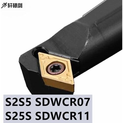 S25S SDWCR11 Toolholder Carbide Insert Fixed Tool Lathe Tool DCMT