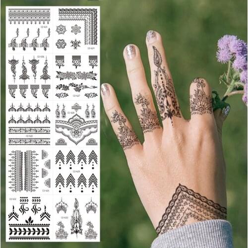 Small tattoo hand waterproof temporary tattoos for men women Lace finger sex tatto stickers stuff cool thing kits fake tattoo