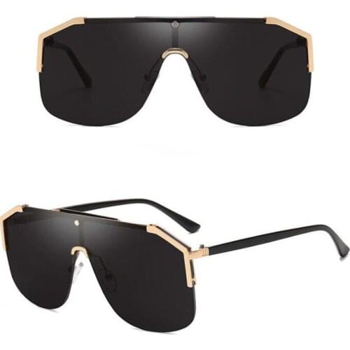 Zowensyh big size fashion sunglasses sun glasses men women large frame Conjoined sunglasses dazzle eyeglass