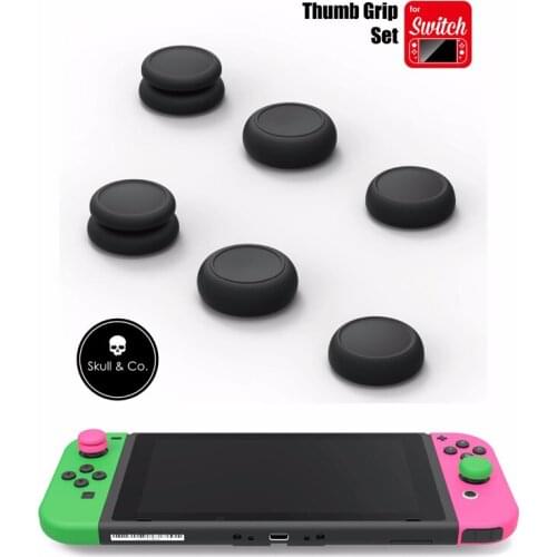 Skull & Co. FPS Master CQC Elite Thumb Grip Set Joystick Cap Button Cover for Nintend Switch Joy-Con Controller
