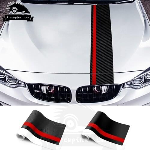 Hood Decal Bonnet Racing Stripes Engine Cover Vinyl Decal Stickers For BMW Mercedes volkswagen honda jeep Mazda Nissan Audi
