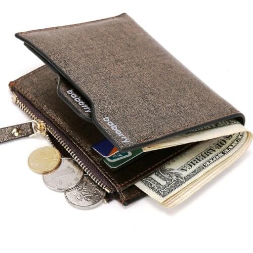 New Fashion Wallets for Men with Coin Pocket Wallet ID Card Holder Purse Clutch with Zipper Men Wallet with Coin Bag Gift