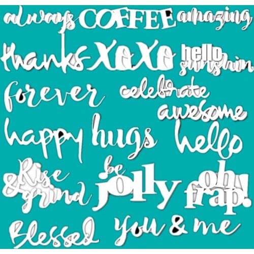 Letters Thanks Happy Metal Cutting Dies Stencils for DIY Scrapbooking Photo Album Decorative Embossing Paper Crafts Die Cut 2019