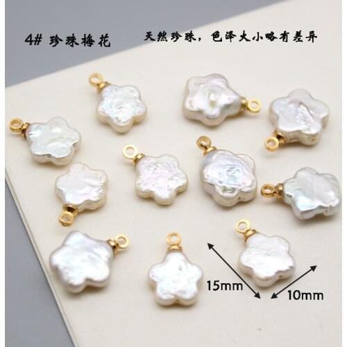 Freshwater Pearl Pendant Five-pointed Star Peach Heart Baroque Shaped Pearls for DIY Earrings Bracelets Pearl Jewelry Accessorie