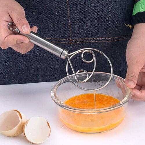 Stainless Steel Semi-automatic Egg Beater Manual Coil Whisk DIY Flour Mixer Egg Stirre Baking Tool Kitchen Gadget Accessories