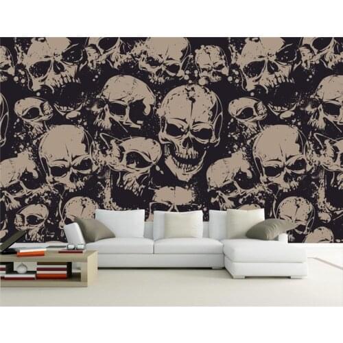 Custom wallpaper high-end character skull art background wall living room bedroom TV background murals 3d wallpaper