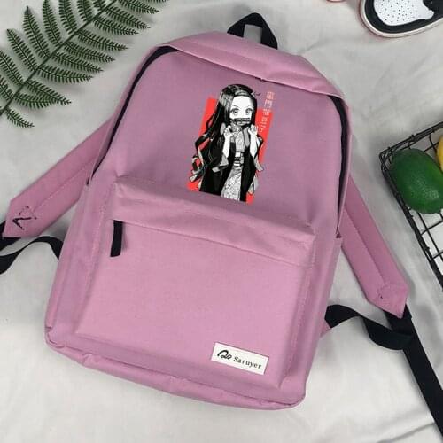 Demon Slayer Nezuko bagpack bolsas bags kawaii 2021 travel school infantil plecaki women femenina backpack