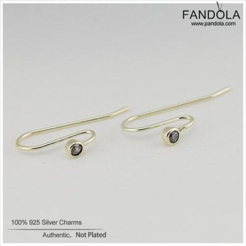 Drop Dangle Earrings DIY Accessories 925 Sterling Silver Clear CZ Post Earrings for Women Fine Jewelry Gift Bijoux Femme