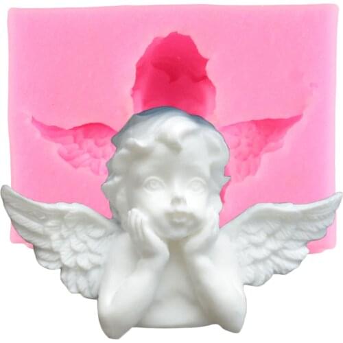 Sugarcraft Fondant Molds 3D Angel Silicone Mold DIY Baby Birthday Cake Decorating Tools Candy Clay Chocolate Gumpaste Moulds