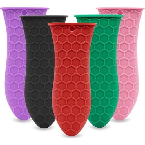 Silicone Hot Handle Cover,5 Pack Hot Handle Holder Sleeve Pot Cast Iron Skillets Handles Covers Resistant Handles Covers