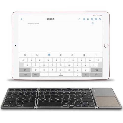 Mini folding keyboard Bluetooth Foldable Wireless Keypad with Touchpad For iPad Pro 11 12.9 Air4 Air3 10.2 10.5 10.9"Tablet case