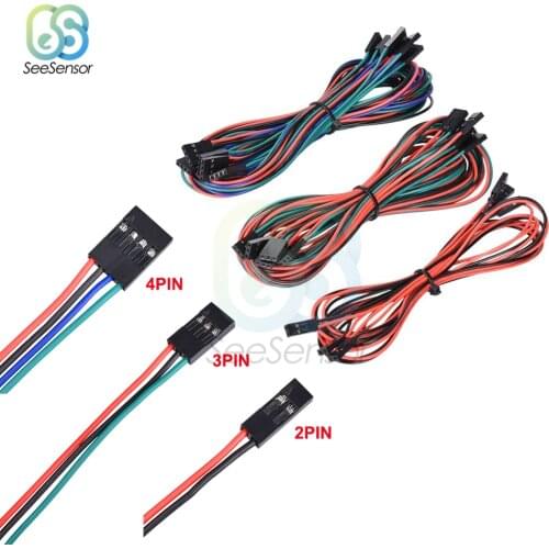 70cm 2PIN 3PIN 4PIN Female to Female Jumper Wire Connector Dupont Cable For 3D Printer