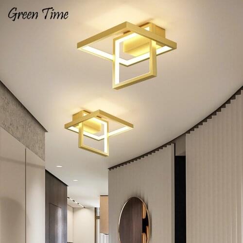 Black Gold Modern LED Ceiling Light for Living Room Bedroom Aisle Corridor Lamp Indoor Decor Ceiling Lamp Home Lighting Fixtures
