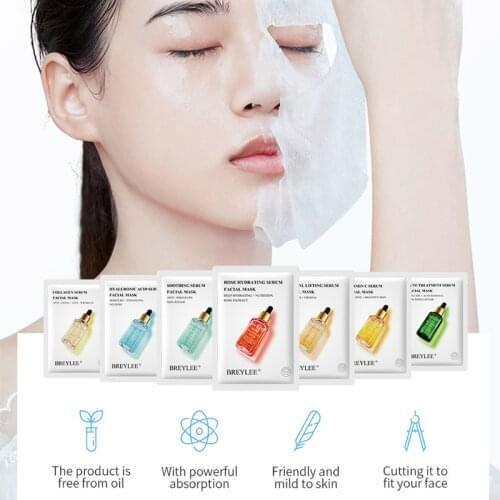 Facial Serum Sheet Mask Vitamin C Face Mask Acne Treatment Retinol Oil Control Moisturizer Anti Aging Skin Care Collagen