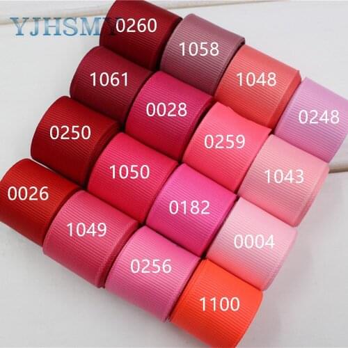 YJHSMY J-17330-L25MM-0004,25 mm 10 yards Solid Color Ribbons Thermal transfer Printed grosgrain Wedding Accessories DIY material
