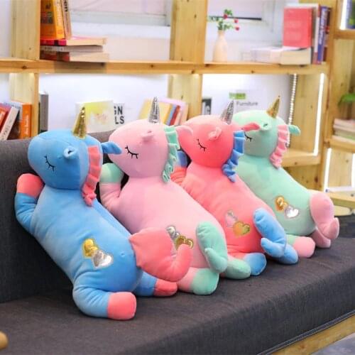 1pc 55cm Kawaii Unicorn Plush Toy Stuffed Animal Horse Unicorn Pillow Hand Warmer Cute Dolls for Kids Children Christmas Gifts