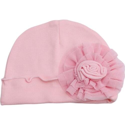 1 PCS Newborn Baby Hat Infant Toddler Warm Winter Autumn Spring Newborn Solid Floral Cute Caps Hospital Hats Soft Beanies 0-6M