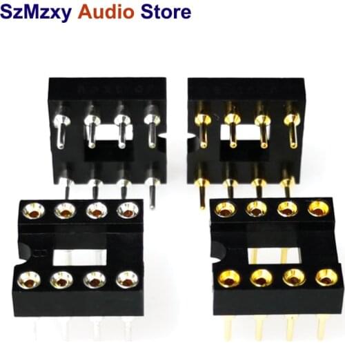 10PCS Hot New DIP-8 IC Gold plated DIP8 ICseat FOR LME49710 LME49720 OPA627 AD797 AD620 OP27 OP07 OPA637 OPA2134