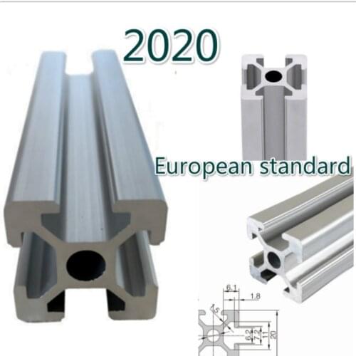 100-1000 mm 2020 aluminum profile European standard anodized linear guide for DIY CNC 3d printer table