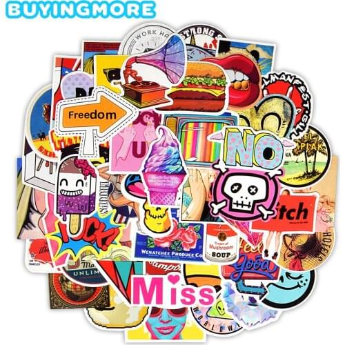 100 PCS Mixed Graffiti Sticker Punk Retro JDM Anime DIY Decal Stickers for Laptop Guitar Car Fridge Suitcase Skateboard Stickers