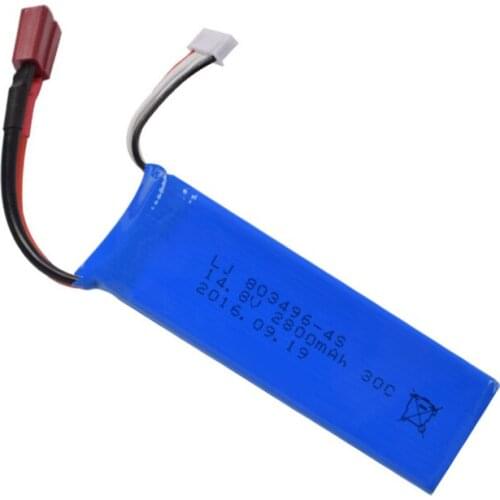 14.8v 2800mah 30c 803496 Lipo Battery T Plug FT010 FT011 2.4G RC racing boat 4S High power lithium polymer battery free shipping