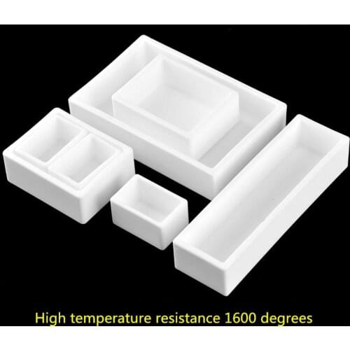 99%Al2O3 High Purity Square Alumina Ceramic Boat Corundum Crucible/ Sintered Crucible High temperature resistance 1600