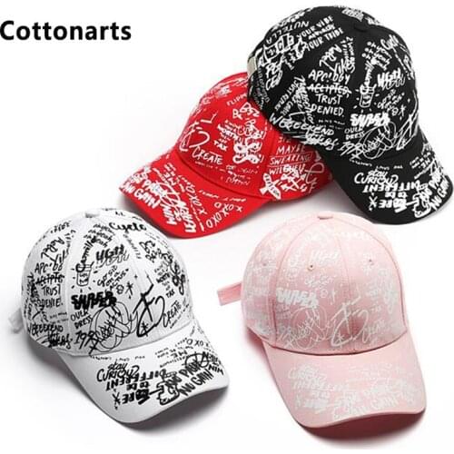 New Popular Letter Graffiti Baseball Cap for Women and Men Summer Fashion Men Visors Caps Unisex Casual Adjustable Hip Hop Hats