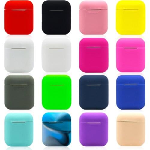 Silicone Earphone Case For Airpods Case Shockproof Wireless Protective Cover Skin Accessories For Apple Airpods