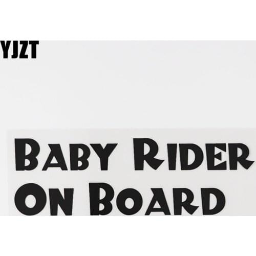 YJZT 17.5CM*5.6CM Decorative BABY RIDER ON BOARD Vinyl Car Sticker And Humorous Words Decal 13D-0035