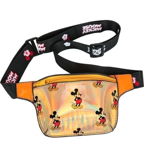Disney children belt bag diagonal bag cartoon cute Mickey Mouse fashion belt bag boy girl purse handbag coin purse shoulder bag