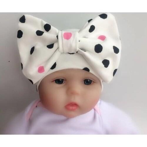 Newborn 0-3 months baby baby girl sweetheart butterfly bow tie cotton hat caps for newborn beanie turban hat props head wraps