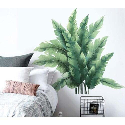 Artificial Monstera Plants Plastic Tropical Palm Tree Leaves Home Garden Decoration Accessories Photography Leaves stickers