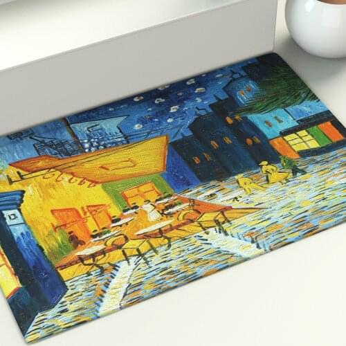 Art Oil Painting Floor Mat Home Bedroom Livingroom Bathroom Large Area Rugs Decoration Idyllic Printed Doormat Hallway Carpets