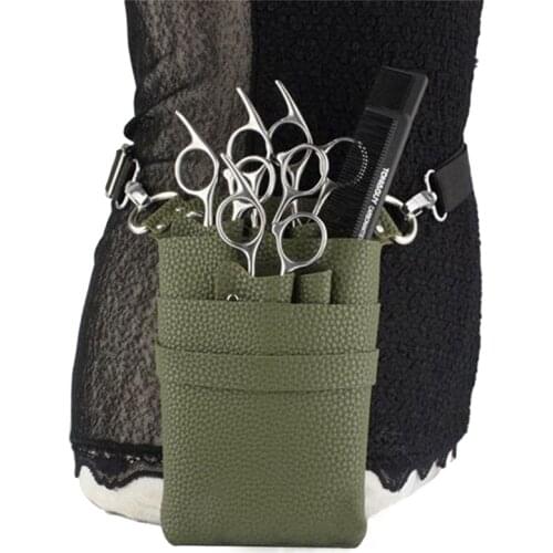 PU Leather Bag Case With Adjustable Belt Belt For Storing Hairdressing Tools Scissors Clips Holster Combs High Capa