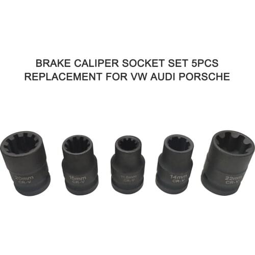 Brake Caliper Socket Set 5PCS Brake Pad Screw for VW Audi Porsche