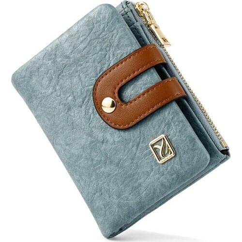 Leather Small Wallet Women Luxury Brand Famous Mini Wallets Purses Female Short Coin Zipper Purse Credit Card Holder Money Bag