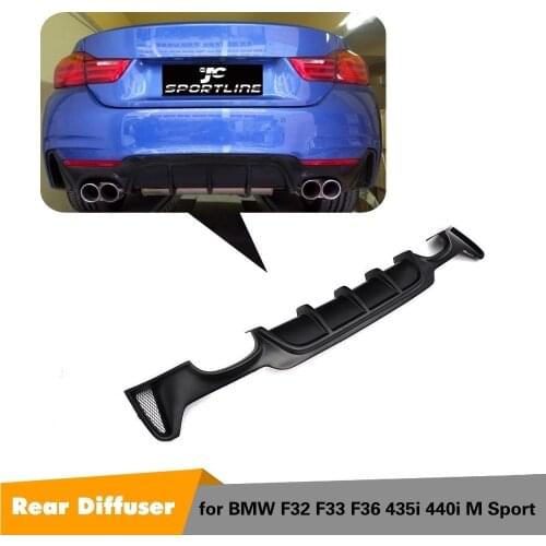 M4 F32 FRP Rear Bumper Lip Diffuser for BMW 4 Series F32 F33 F36 M Sport Coupe Convertible Hatchback 2014-2020 Black Primer