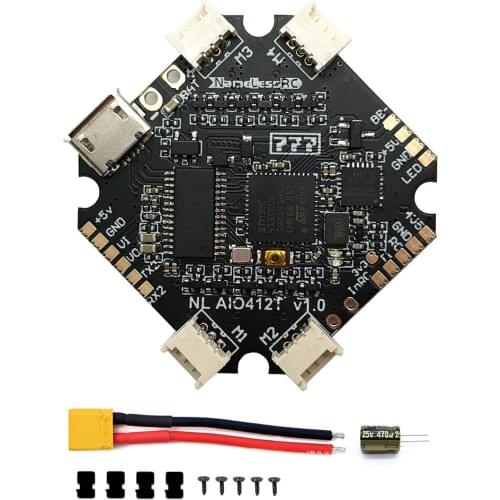 NameLessRC AIO412T F4 AIO F411Flight Controller+12A ESC 2-4S HV DShot600 for BETAFPV For Diatone 65-100mm FPV Toothpick Drone