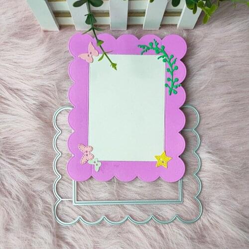 New Background frame with rounded edges Metal Cutting Dies Decorative Scrapbooking Steel Craft Die Cut Embossing Paper Cards