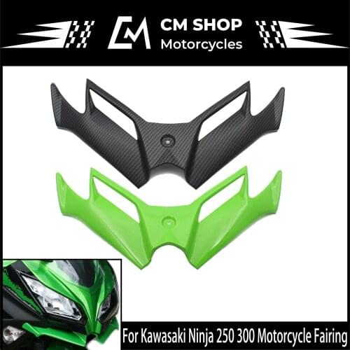 ABS Plastic Front Fairing For Kawasaki Ninja 250 300 Motorcycle, Aerodynamic Look, Plastic Injection