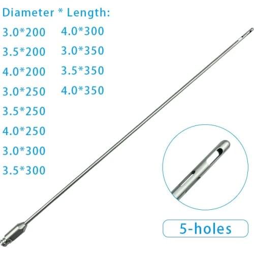 Five Hole Liposuction Cannula Beauty Intrusment Fat Harvesting Cannula