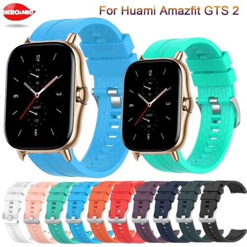 New Silicone Strap For Huami Amazfit GTS 2 / Mini Smart Watch Band Sport Bracelet For Xiaomi Amazfit Bip S/U / Pro / GTR Correa