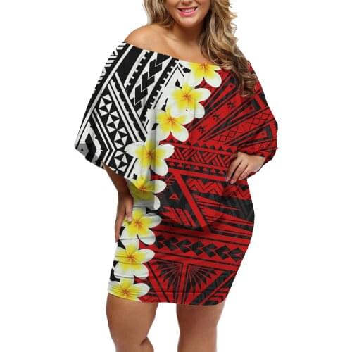 Luxury Design Strapless Polynesian Hawaii Fashionable Flower Ladies Anti-Wrinkle Short Dress Ladies Travel Essential Clothing