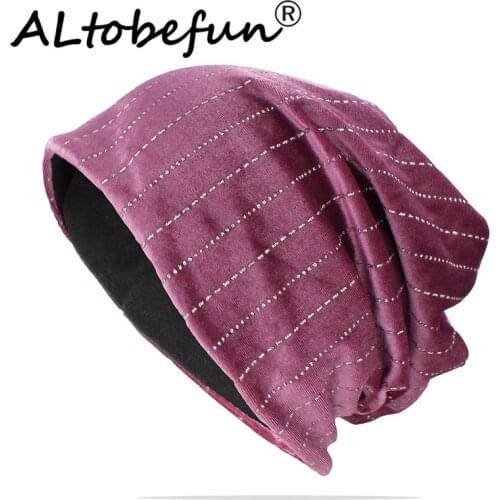 ALTOBEFUN Men Skullies Beanie Winter Hat Warm Autumn Baggy Adult Hat Beanies Thick Hat For Women Caps BHT147
