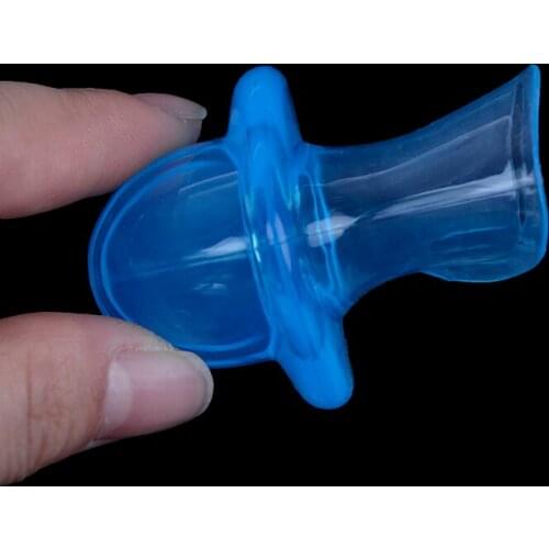 Blue Anti Snore Tongue Soft Transparent Medical Silicone Sleep Apnea Night Guard Anti Snore Device Stop Snore Tongue Retainer